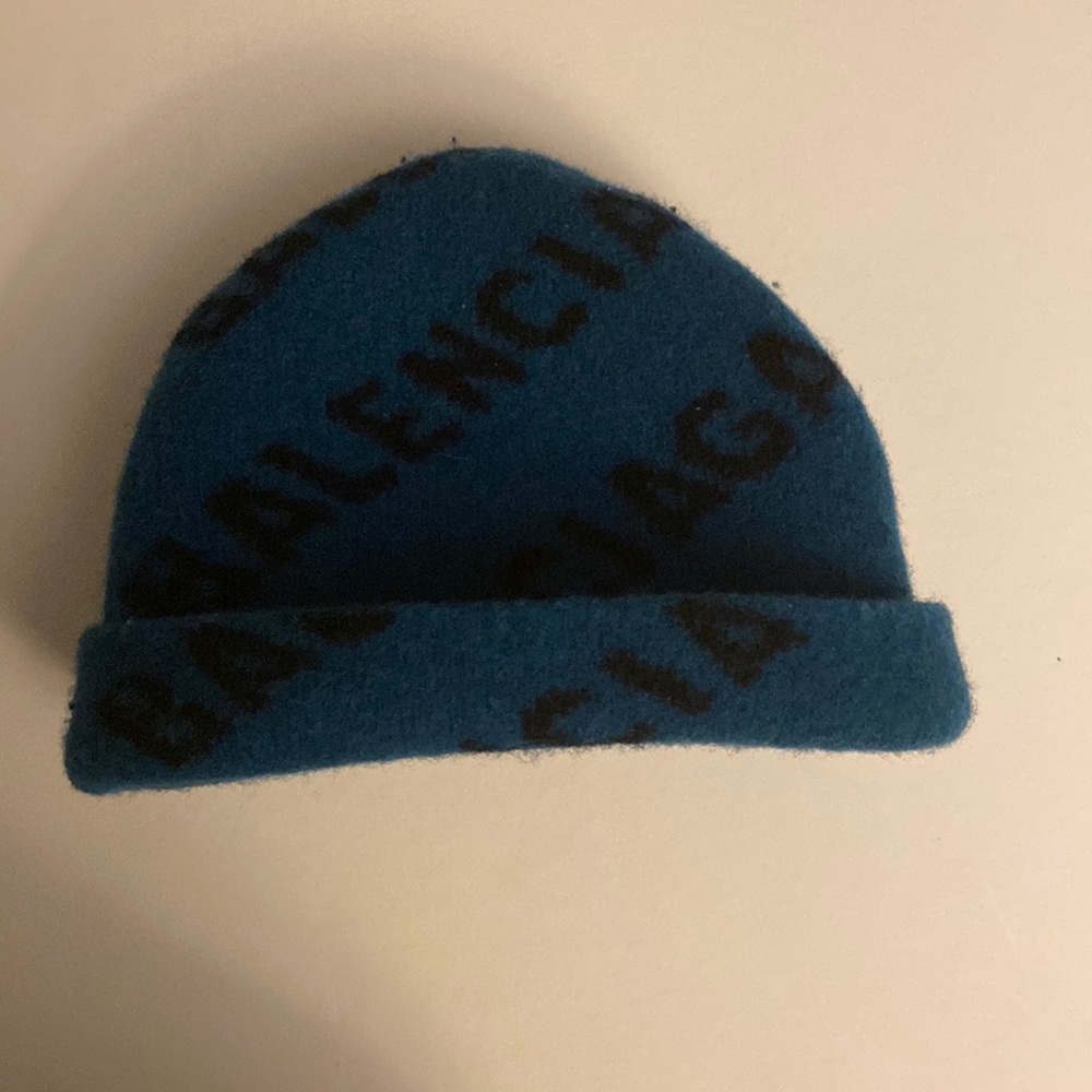 Balenciaga Wool Beanie Blue
